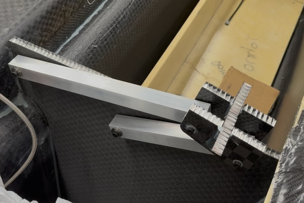 Canopy Hinge Mechanism – Fully Down Position