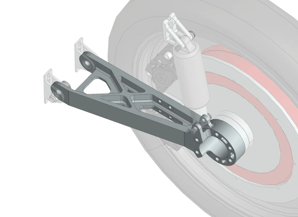 Rear Trailing Arm & Suspension Assembly CAD